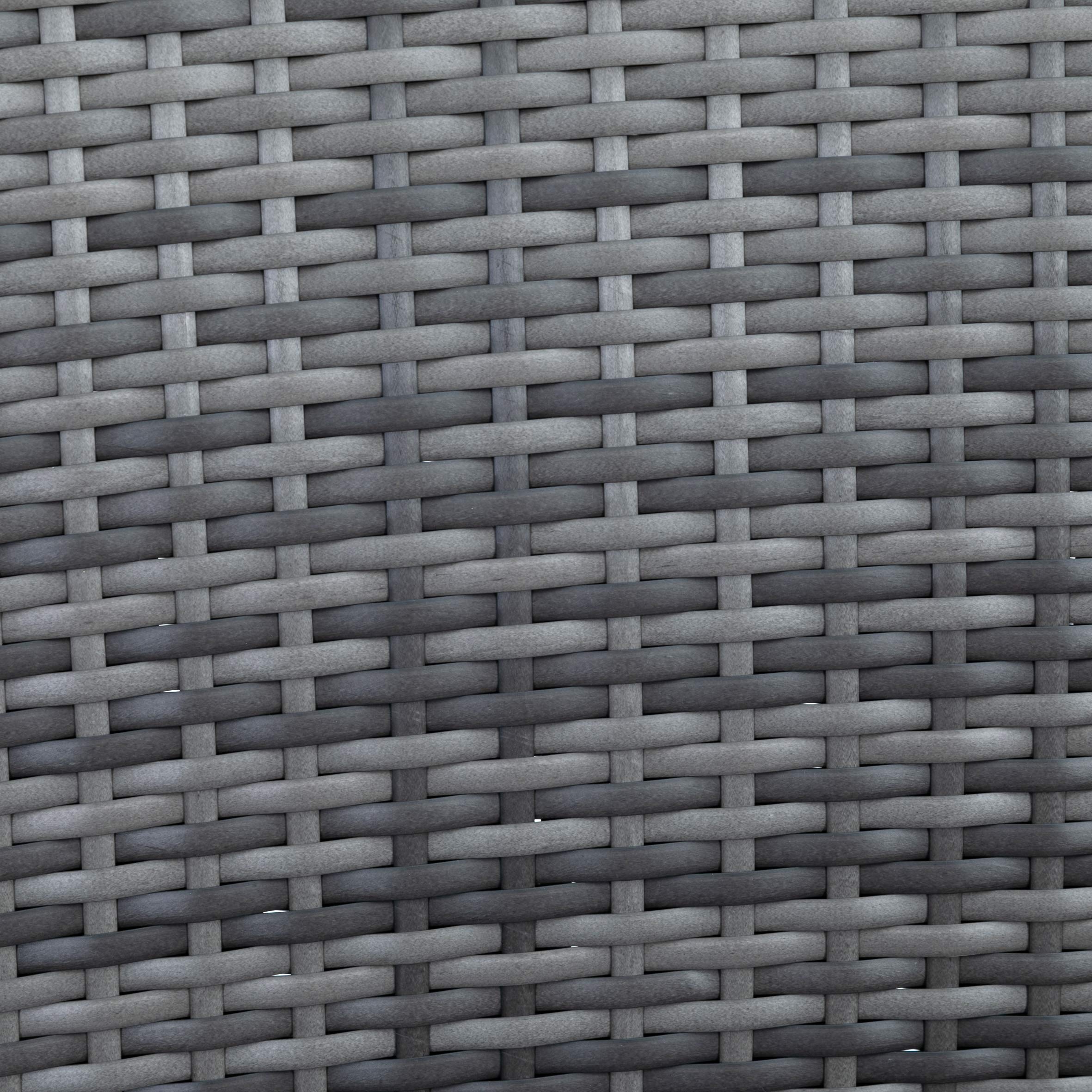 greemotion Fauteil de Jardin Tessin, Chaise de Jardin en Poly Rotin avec Accoudoirs, Fauteuil d’Extérieur Cadre en Aluminium, env. 65 x 90 x 59 cm, Gris