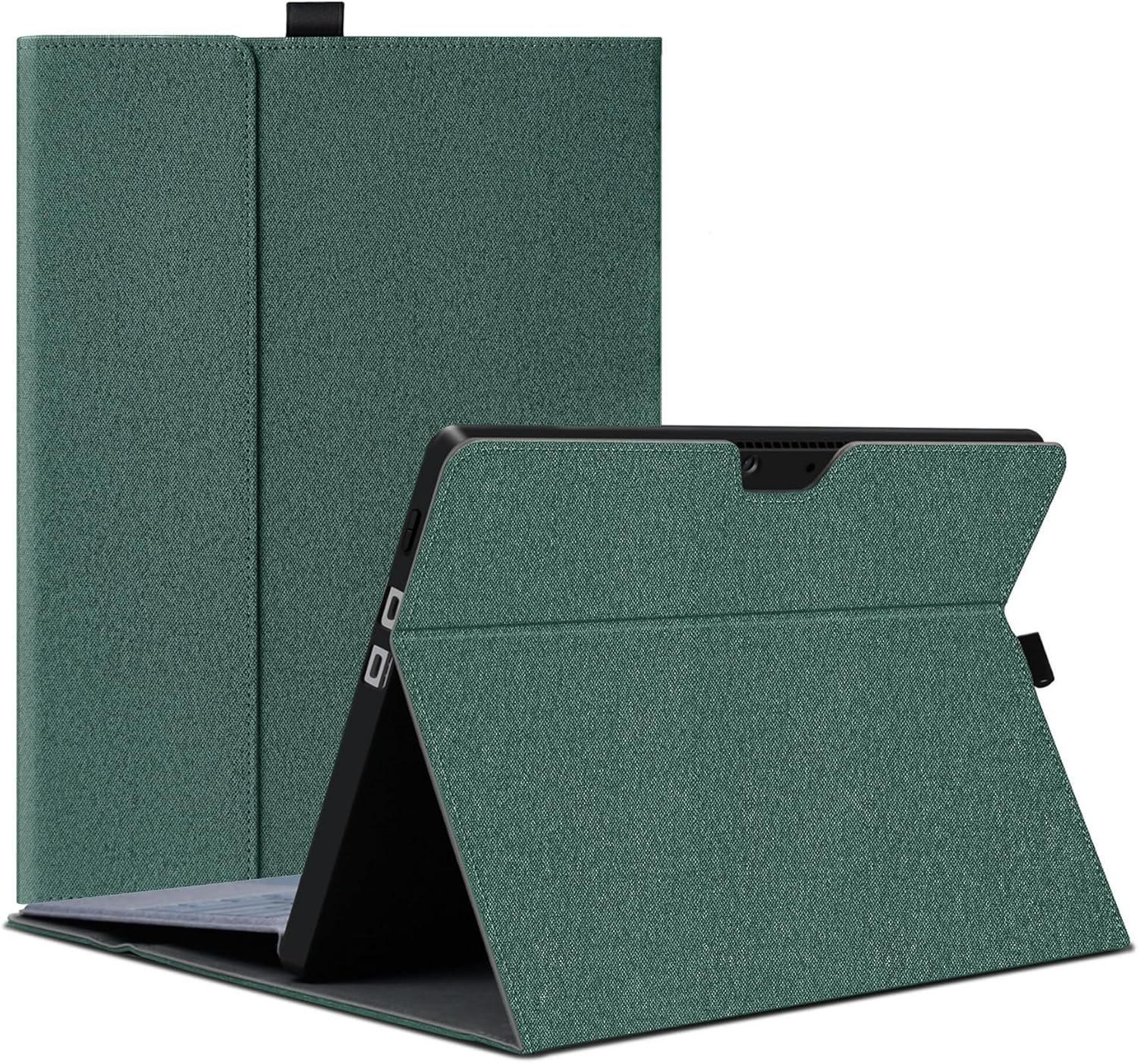 Megoo Surface Pro X Case Cover for Microsoft Surface Pro X 13" with Stylus Pen Holder Multiple Angle Adjustment Folio Stand Protective Case (Cyan)