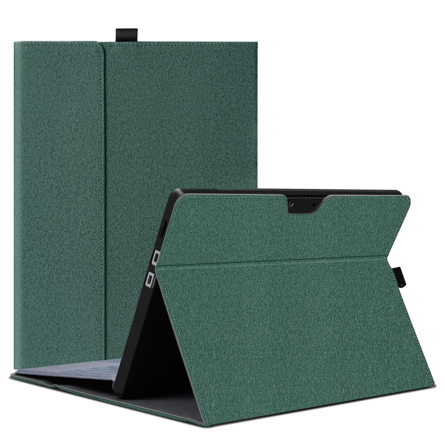 Megoo Surface Pro X Case Cover for Microsoft Surface Pro X 13" with Stylus Pen Holder Multiple Angle Adjustment Folio Stand Protective Case (Cyan)