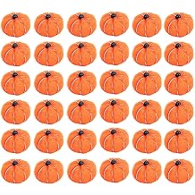 Sfcddtlg 36 PCS Halloween Small Felt Pumpkin-Mini Fall Autumn Handmade Wool Felt Pumpkins for Crafts Thanksgiving Halloween Farmhouse DecorationPumpkin Color