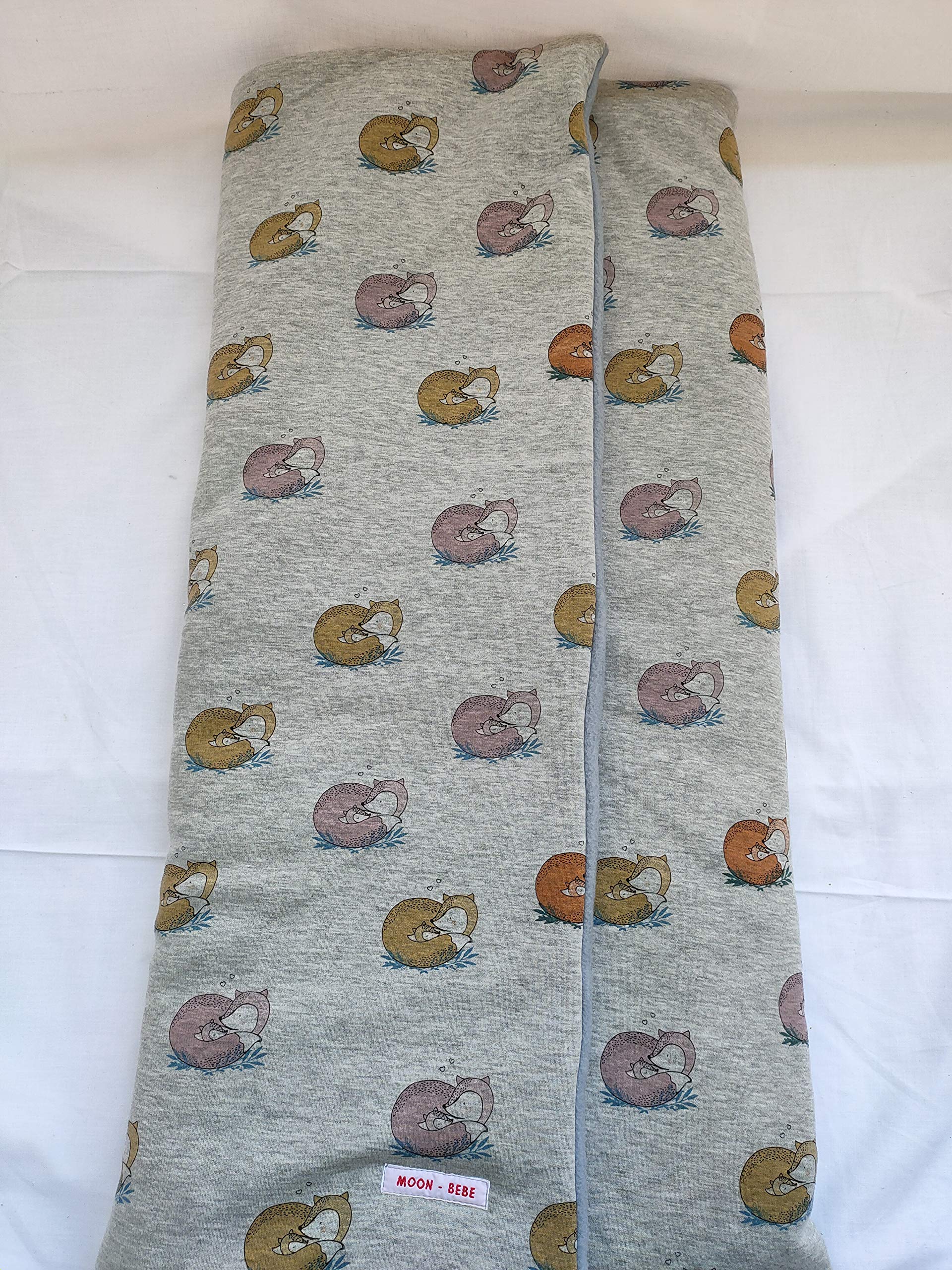 MOON-BEBE Universal-Schlafsack aus Baumwolle für Kinderwagen und Babywanne (Grau)