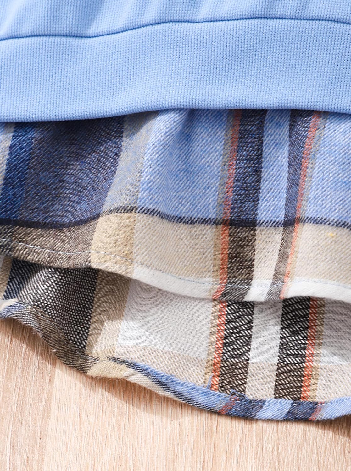 Hilinker Girls Plaid 2 Piece Outfits Graphic Color Block Hoodie and Sweatpants Set - Image 4