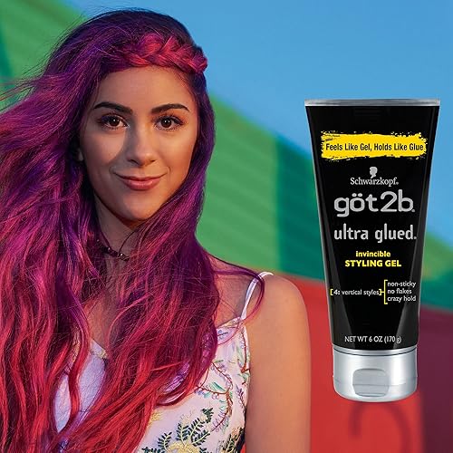 Miniatura 10 de Got2b Ultra Glued Invencible Styling Gel para el cabello 6 onzas paquete de 2