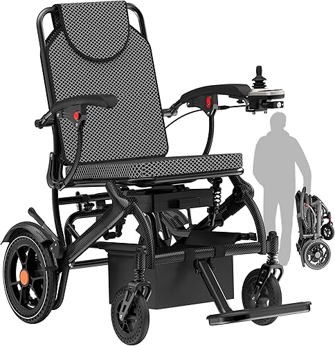 Silla de ruedas eléctrica para adultos, sillas de ruedas eléctricas ligeras de 36 libras, silla de ruedas eléctrica con motor sin escobillas de 500