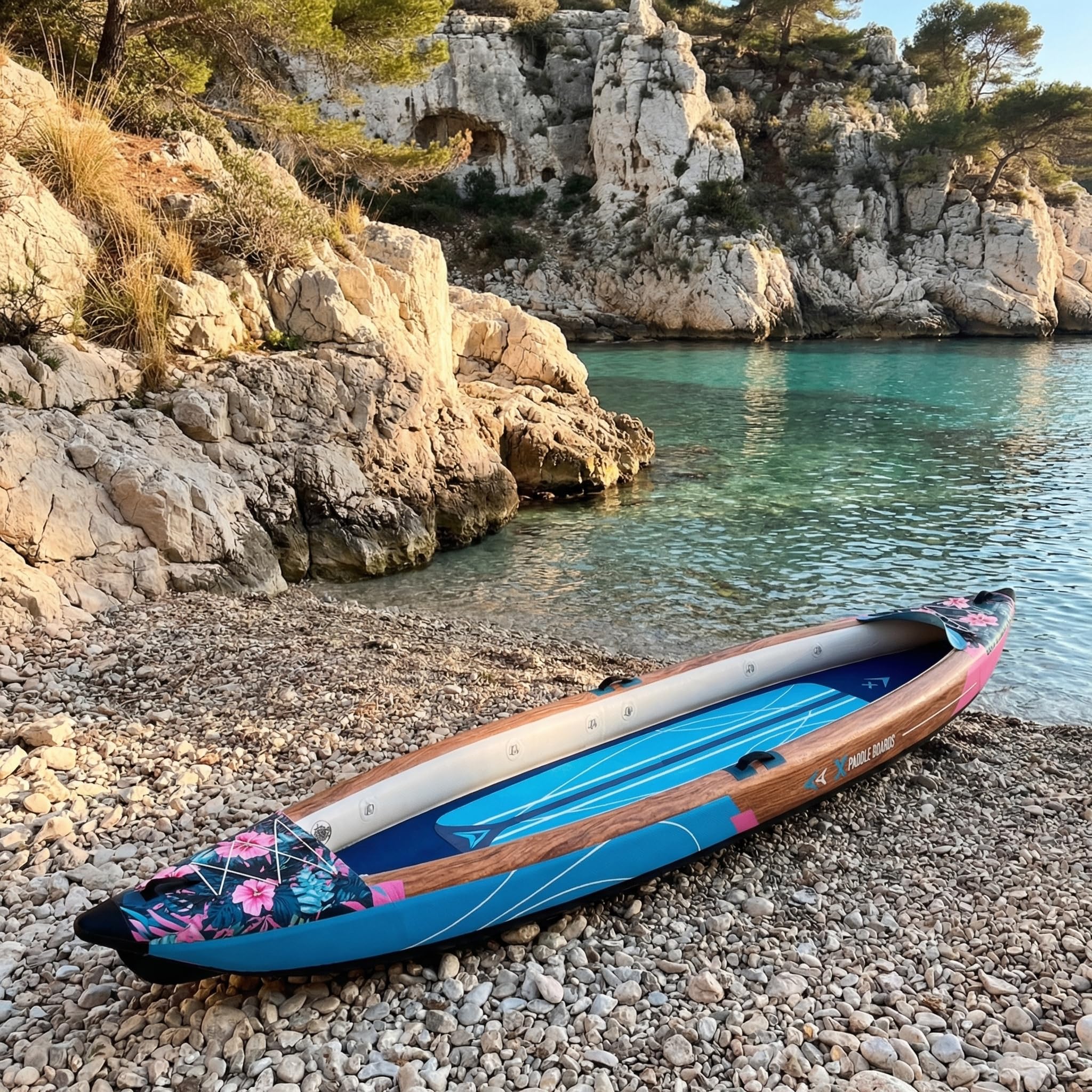 Canoa Kayak Inflable 2 Plazas Dropstitch 470 x 80 x 42 cm K-Hawaii