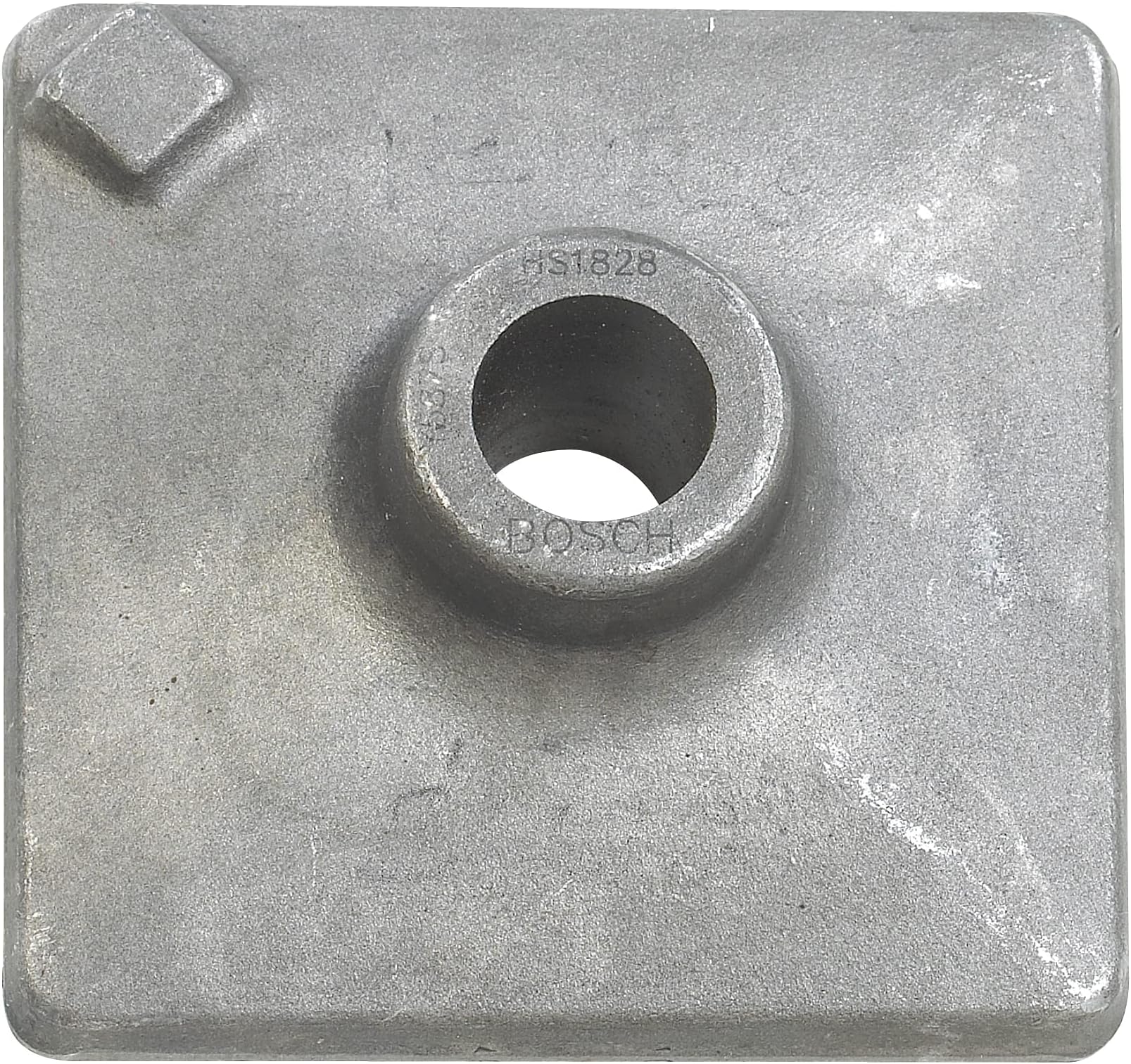 BOSCH HS1828 1-Piece 5 In. x 5 In. Tamper Plate Works with SDS-Max, Spline/Round Hex, and 3/4 In. Hex Hammers Hammer Steel,Silver