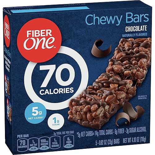 Vista 11 de Fiber One Barras de proteínas masticables, nueces de caramelo, bocadillos de proteínas, 1.17 onzas, 5