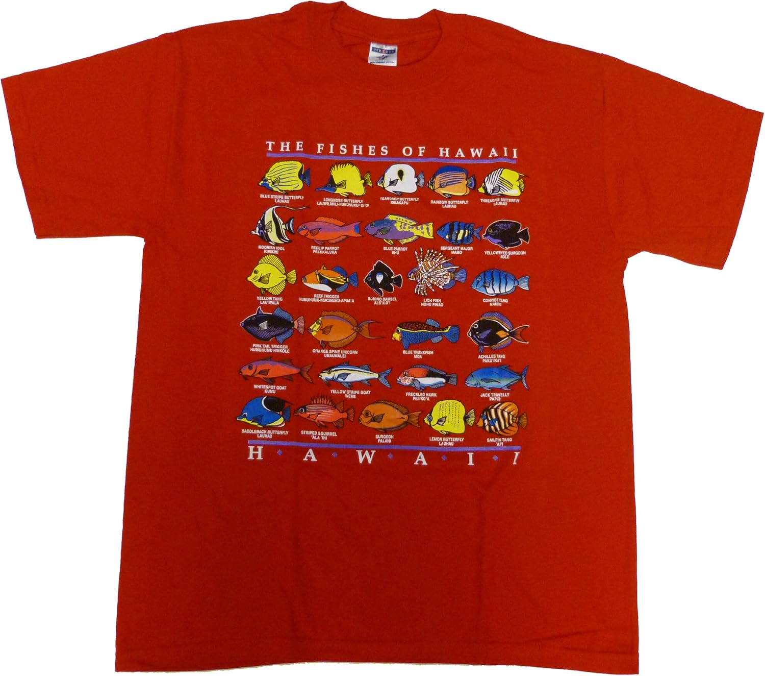 RJC Men's The Fishes of Hawaii Aloha Tee Shirt