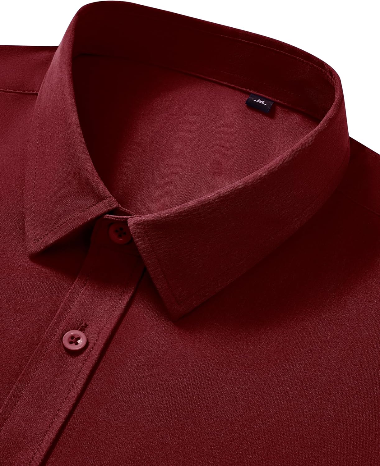 Alimens & Gentle Mens Short Sleeve Dress Shirt Wrinkle Free Wedding Business Casual Summer Button Down Shirt with Pocket - Image 3