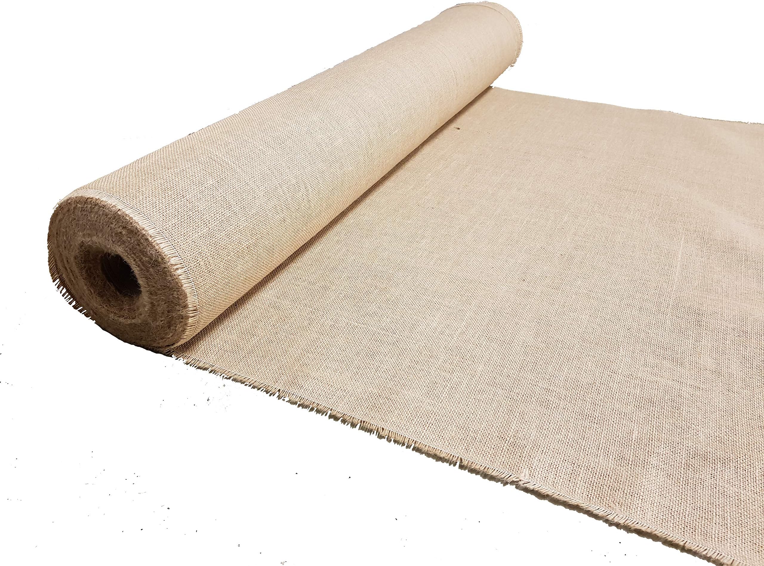 Luxury FINE Woven Hessian Jute 100cm Wide 10oz 320gsm ~ Burlap Natural Craft Upholstery Sack Cloth (4 Metres)