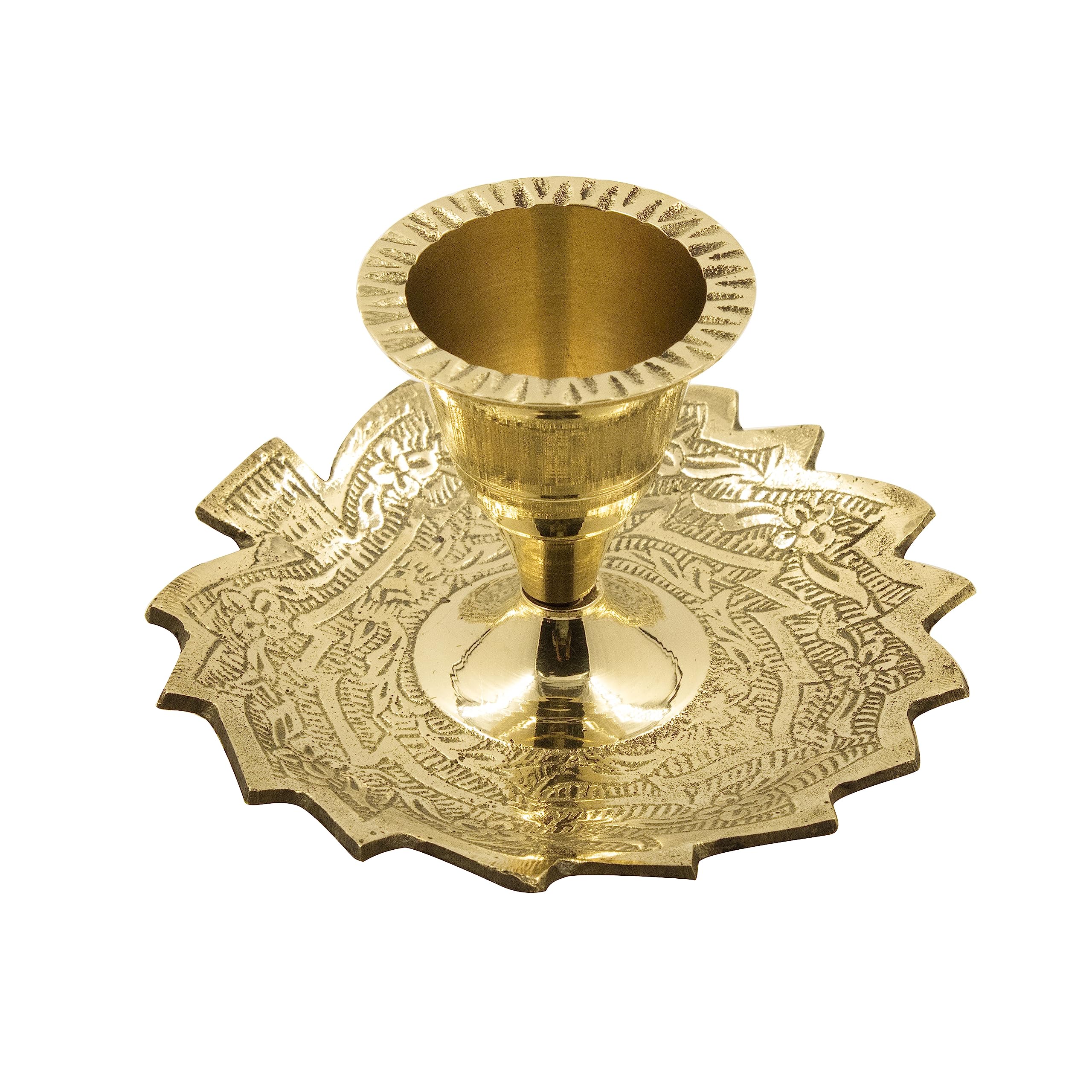 Spillbox Brass Candle Holder for Living, Bedroom, Dining Room(Patta Plane) | Best for Return Gift and Christmas Gift – Leaf Candle Holder-image-37