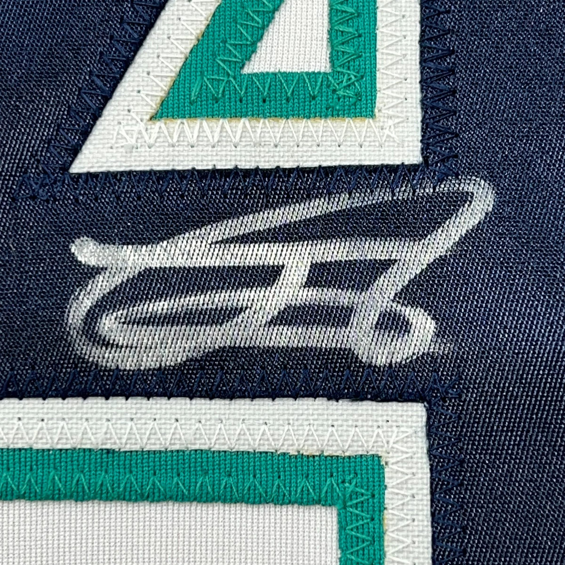 Framed Autographed/Signed Julio Rodriguez 35x39 Seattle White