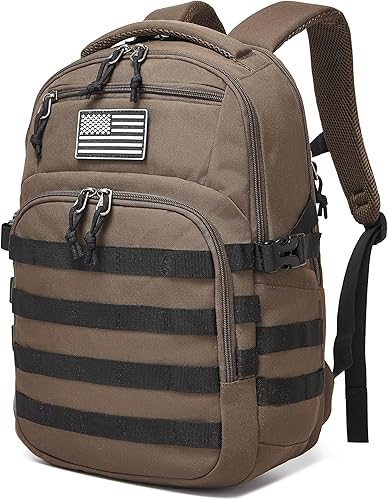 Miniatura 3 de Mochila táctica militar, mochila táctica negra pequeña mochila táctica bolsa de asalto samurai mochila táctica para hombres, Café, Mochilas tácticas