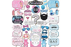Gender Reveal Photo Booth Props - Capture Candid Moments with Fun and Enchanting Accessories