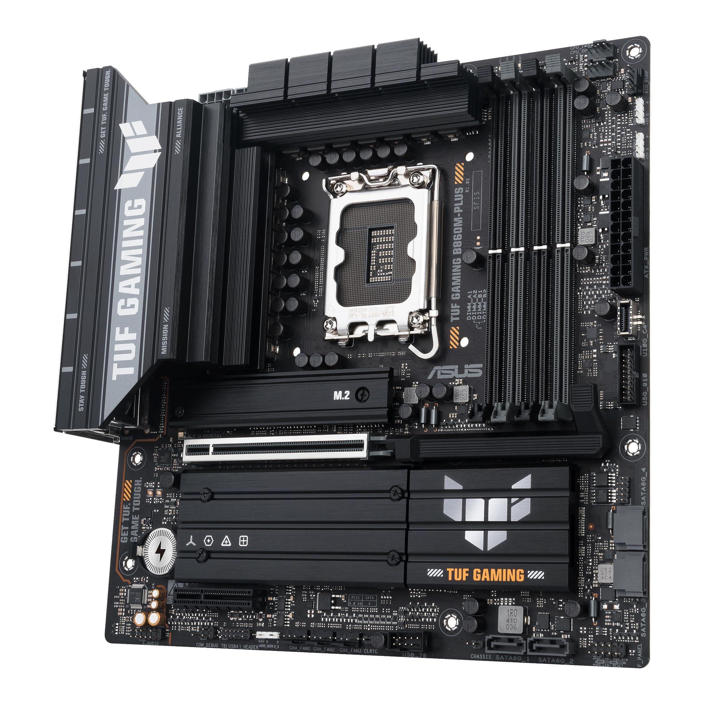 ASUS TUF GAMING B760M-PLUS Mainboard Sockel Intel LGA 1700 (Intel B760, mATX, DDR5 Speicher, PCIe 5.0, 2x M.2, Thunderbolt 4, Aura Sync) – Ansicht 4