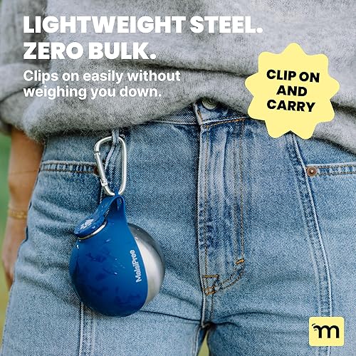 Miniatura 7 de MalsiPree 2-in-1 Portable Dog Water Bottle and Travel Bowl for Small Dogs - Stainless Steel Dog Water Jug for Walking, Hiking, and Car Trips -