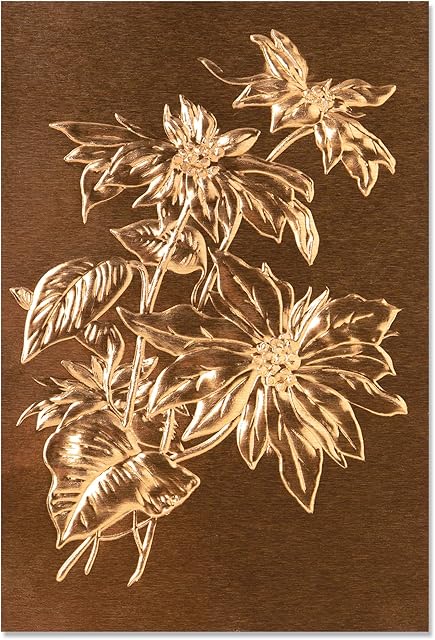 Sizzix 3-D Texture Fades Embossing Folder 664247 Poinsettia by Tim Holtz