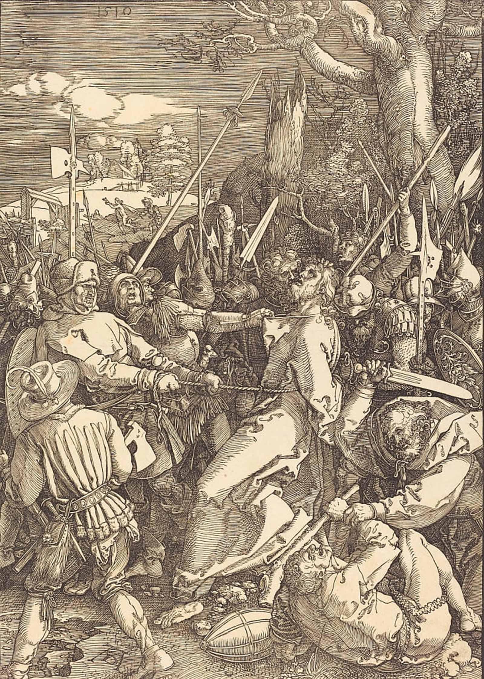 POSTERIIk Vintage Classic Picture Landscape Artwork the Betrayal of Christ by Albrecht Dürer Portrait Canvas Painting for Office Home Decor 60x90cm