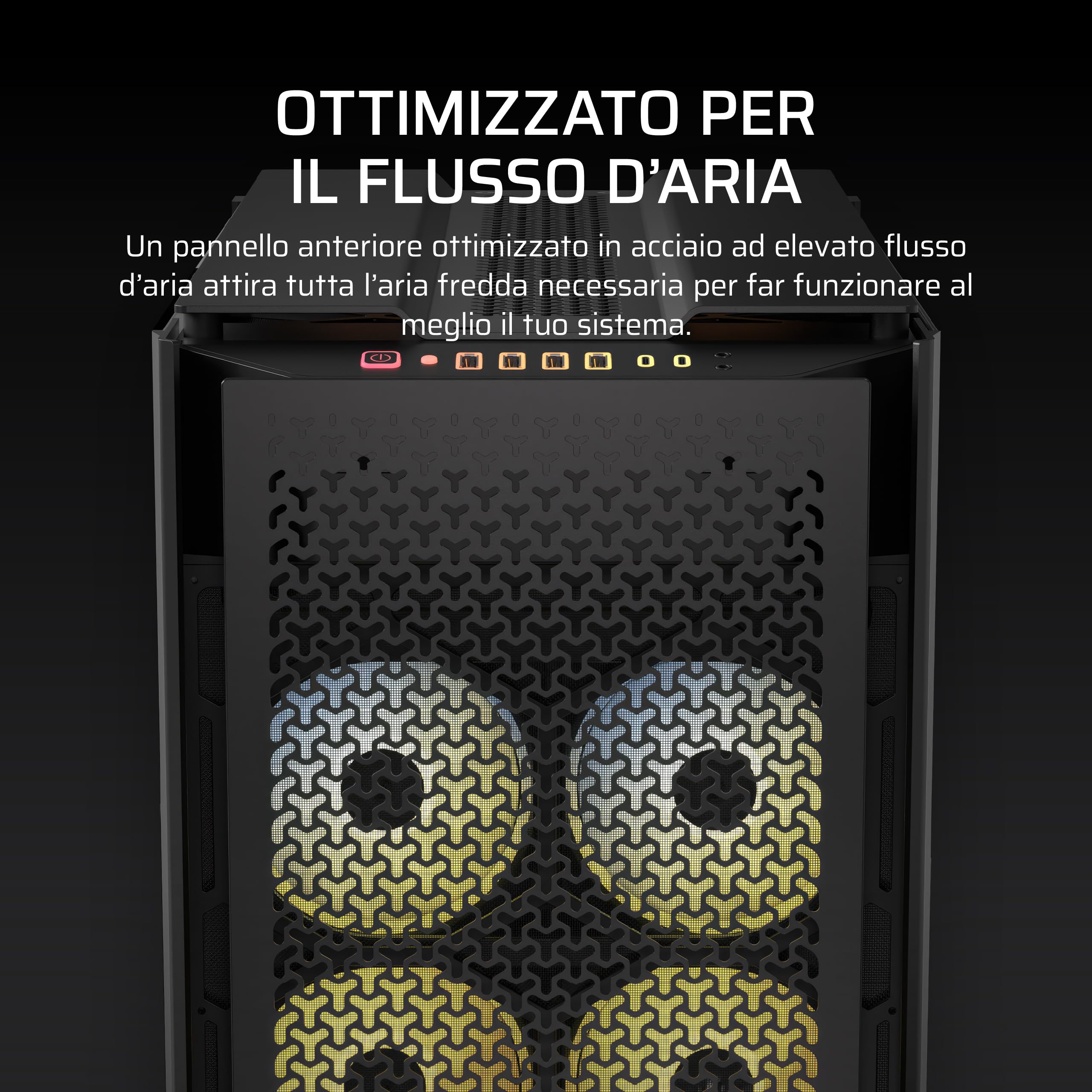 CORSAIR 9000D RGB AIRFLOW Case per PC Super Full-Tower – Spazio Mastodontico – Attacco ventole InfiniRail™ – Nessuna Ventola Inclusa – iCUE LINK System Hub Incluso – Nero