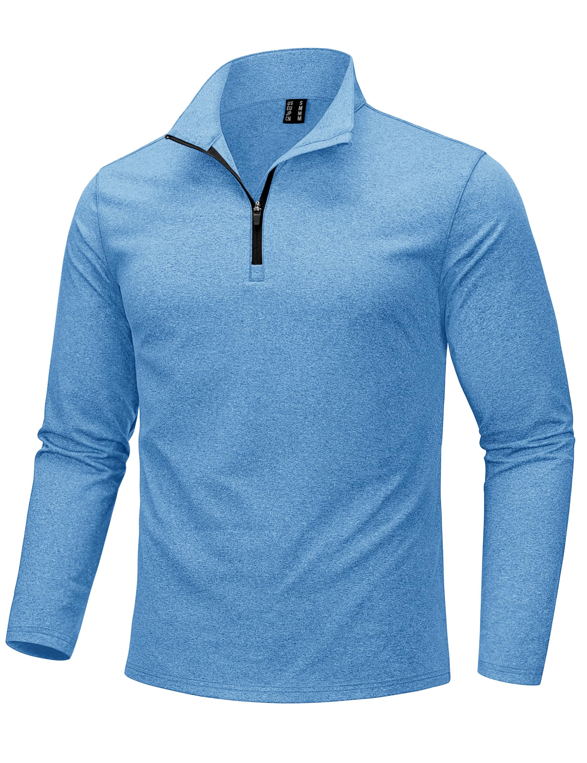 KEFITEVD Men's Quarter Zip Pullover Fleece Lined Long Sleeve Golf Shirt 1/4 Zip Sweatshirts Thermal Winter Sweaters