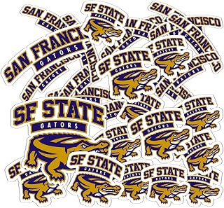 Desert Cactus San Francisco State University Sticker Gators Vinyl Decals Laptop Water Bottle Car Scrapbook 13.46x10.98 Sheet T1 (Type 1-1)