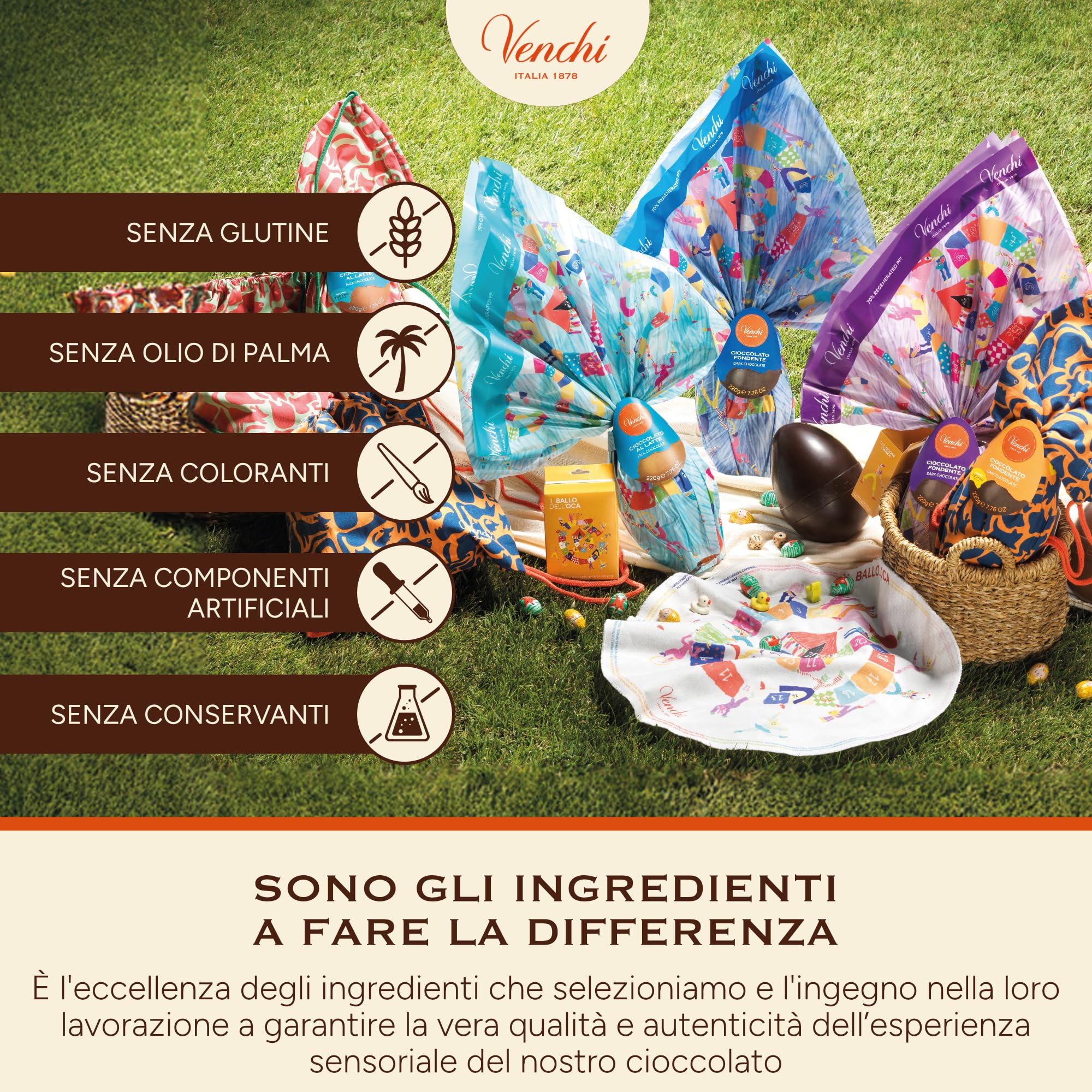 Venchi - Uovo di Cioccolato Mignon al Pistacchio Salato, 70 Gr, con Granellone di Pistacchio Tostato, Senza Glutine, Collezione Pasqua Venchi, Idea Regalo