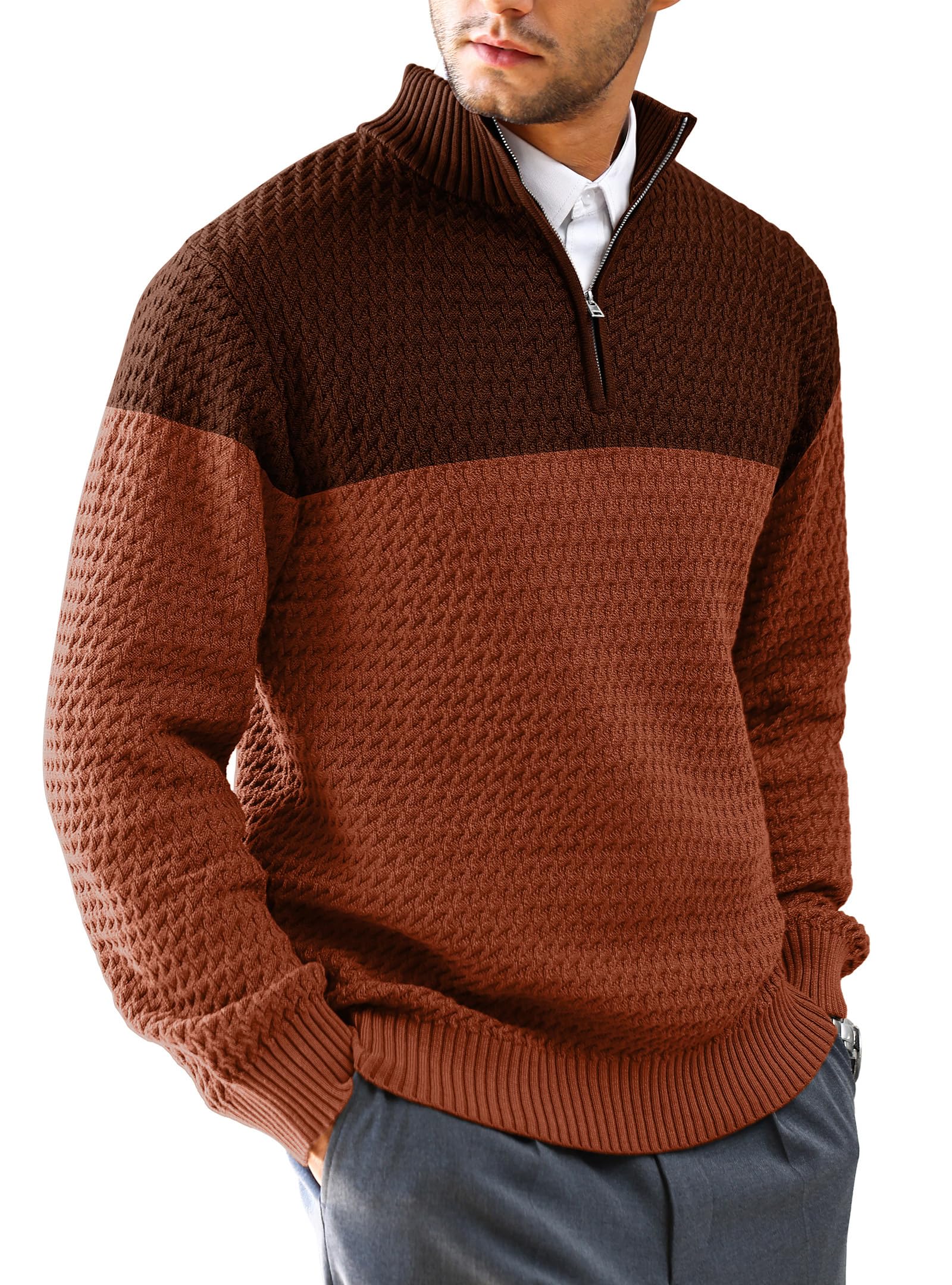 Pull chaud confortable pour homme coupe ajustée contre le froid