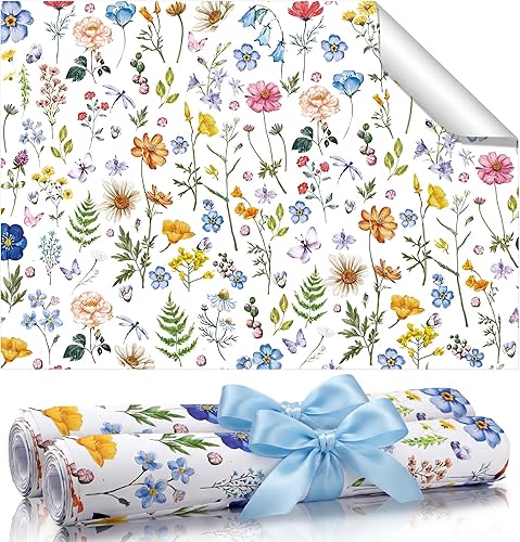 Vista 10 de BBTO 20 hojas de forros de cajones perfumados con lazo rosa para aparadores de 15.8 x 22 pulgadas, forros de papel aromáticos para cajones