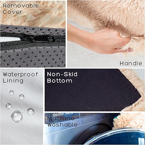 Miniatura 5 de Cama ortopédica jumbo para perros grandes, cama para perro de espuma viscoelástica de 7 pulgadas de grosor con funda de almohada extraíble, lavable