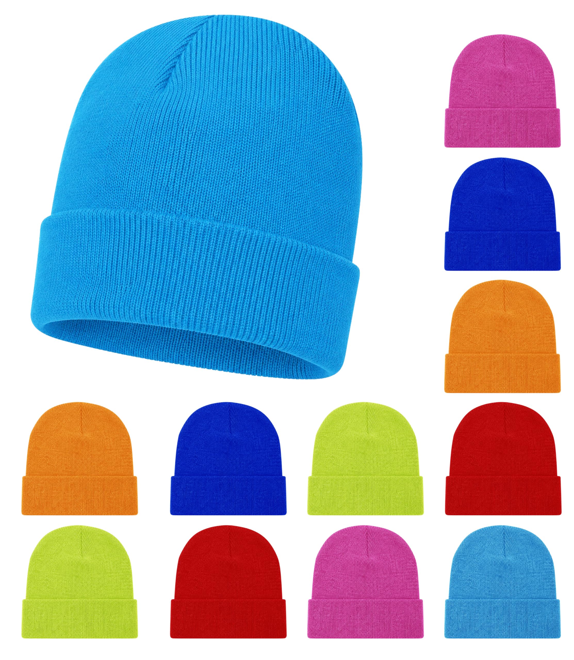 Kids Winter Beanies, 12 Pack War