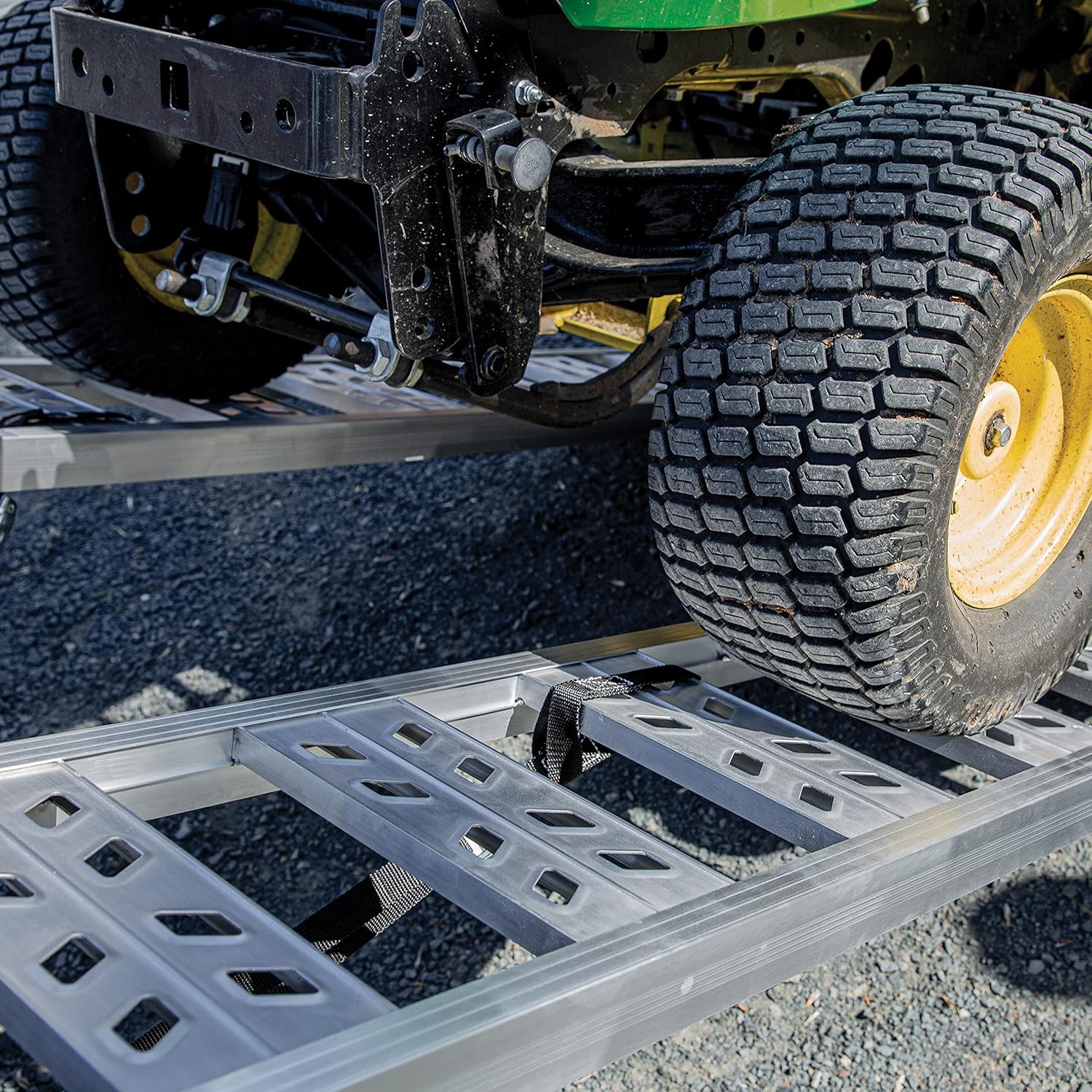 Yutrax® 77” Utility Ramps, High-Strength Extruded Aluminum, 1800 lb. Load Capacity, Lightweight, Versatile, ATV/Riding Lawn Mower Loading, Pair, YR101