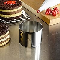 Vista 2 de Fat Daddio's Stainless Steel Round Cake & Pastry Ring, 4 x 3 Inch