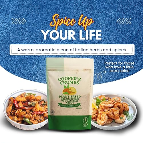 Miniatura 7 de Cooper's Crumbs Alternativa de Migas de Pan Completamente Natural Sin Gluten Baja en Carbohidratos, Alta en Proteínas, Vegana, Certificada Kosher,