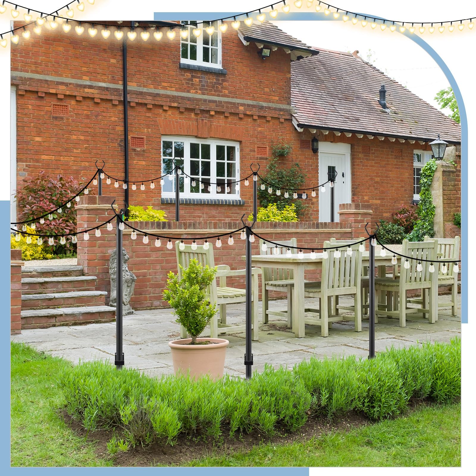 Posts For Outdoor String Lights Suspension Outdoor String Light Poles