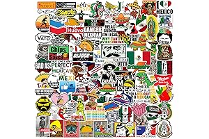 100PCS Mexican Hardhat Stickers: Patriotic Decor for Ironworkers, Linemen, Oilfield Electricians