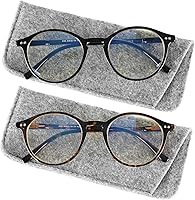 Vista 5 de Yogo Vision Blue Light Blocking Glasses Men Women Computer Anti Eyestrain Glasses Round Frame Blue Light Blocker Eyeglasses