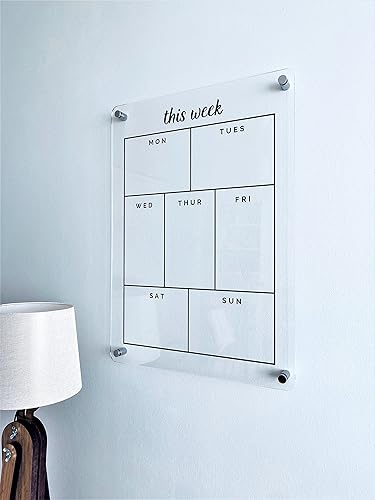 Miniatura 6 de WEEKLY PLANNER Acrylic Wall Calendar 2025 - Personalized Calendar 2025, Wall Calendar, Weekly Calendar, Housewarming Gift, Custom Calendar (24"x36",