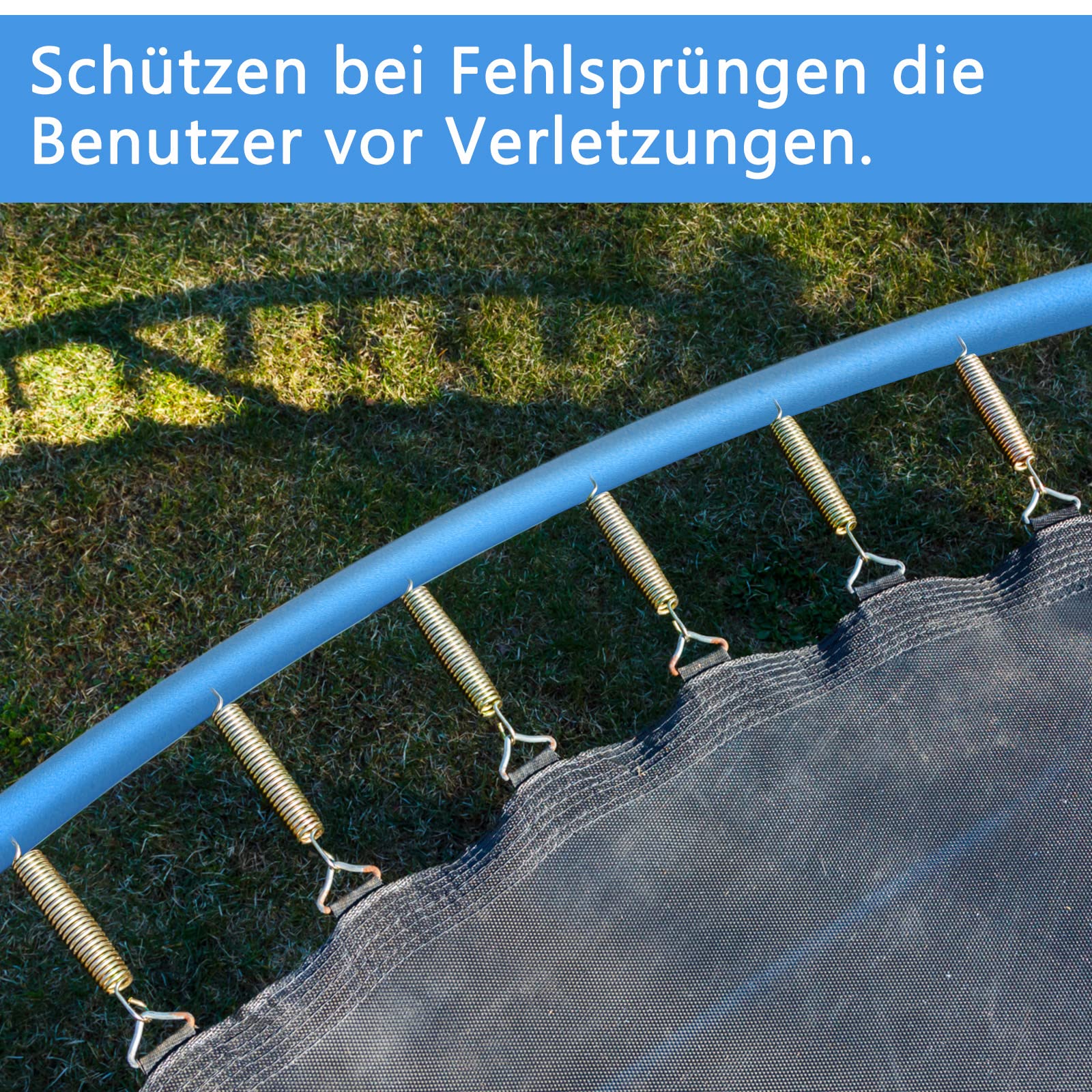 Housses Mousse Trampoline Gimisgu - Lot De 16 Tubes 92cm - Protection Barres - Bleu - Enfants Safe