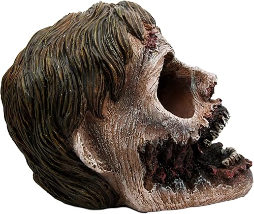 Miniatura 5 de Ebros Walking Undead Gory - Juego de figuras de cabeza de zombi sin ojos y salero y pimentero con pompones de cristal, estatua decorativa de miedo