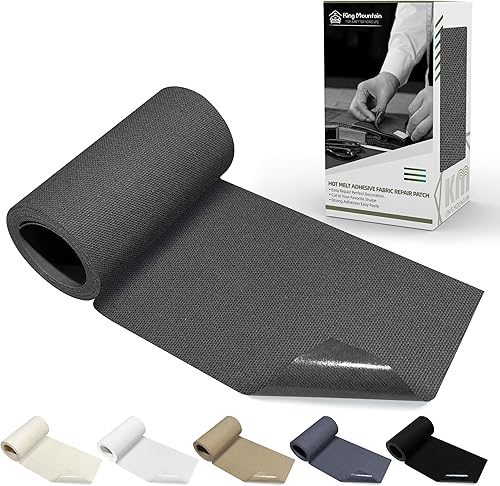 Vista 175 de KING MOUNTAIN Parche de reparación termoadhesivo, paquete de 20 piezas, parche de reparación termoadhesivo 100% algodón, 3 x 4-1/4 con pegamento
