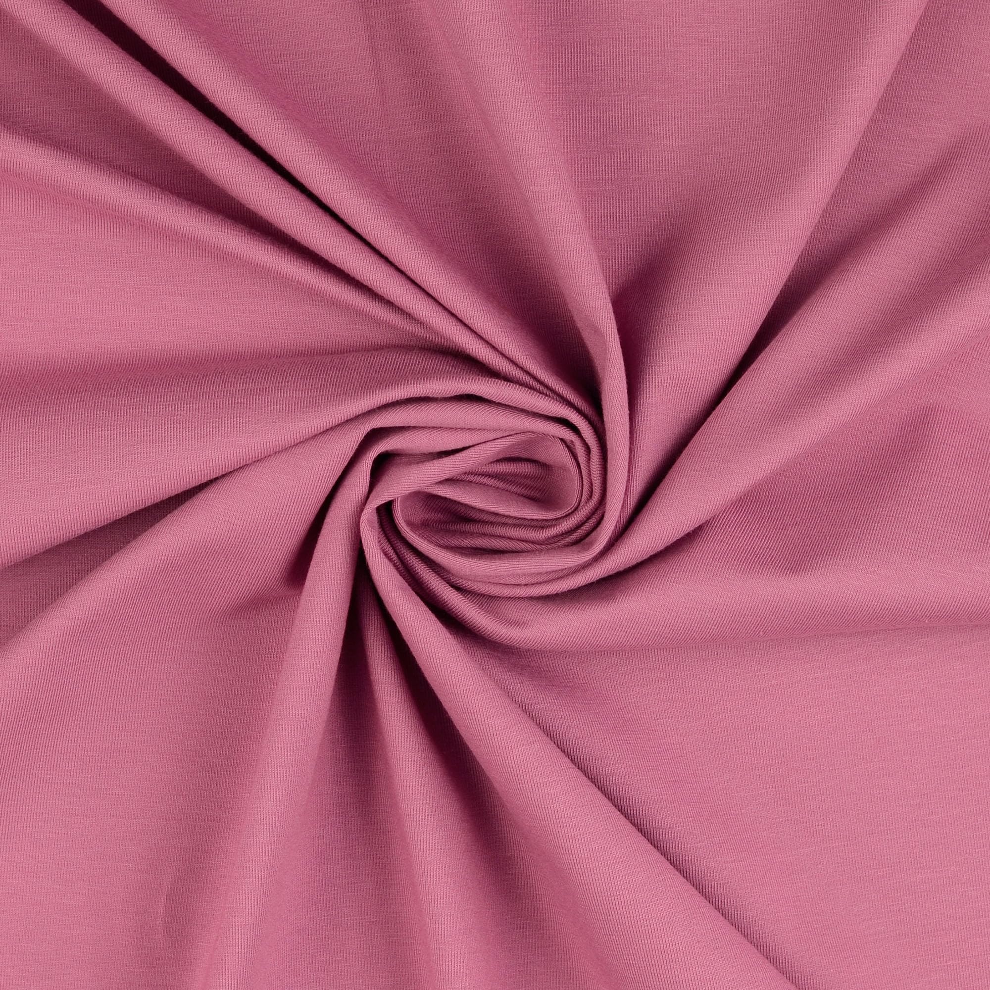 TheFabricTrade Rose Premium Plain Cotton Jersey Knit Fabric Elastic Lycra Stretch Textile Clothing Dressmaking T-Shirt Elastane Material - 25cm x 150cm (1/4 Metre) โ image 1