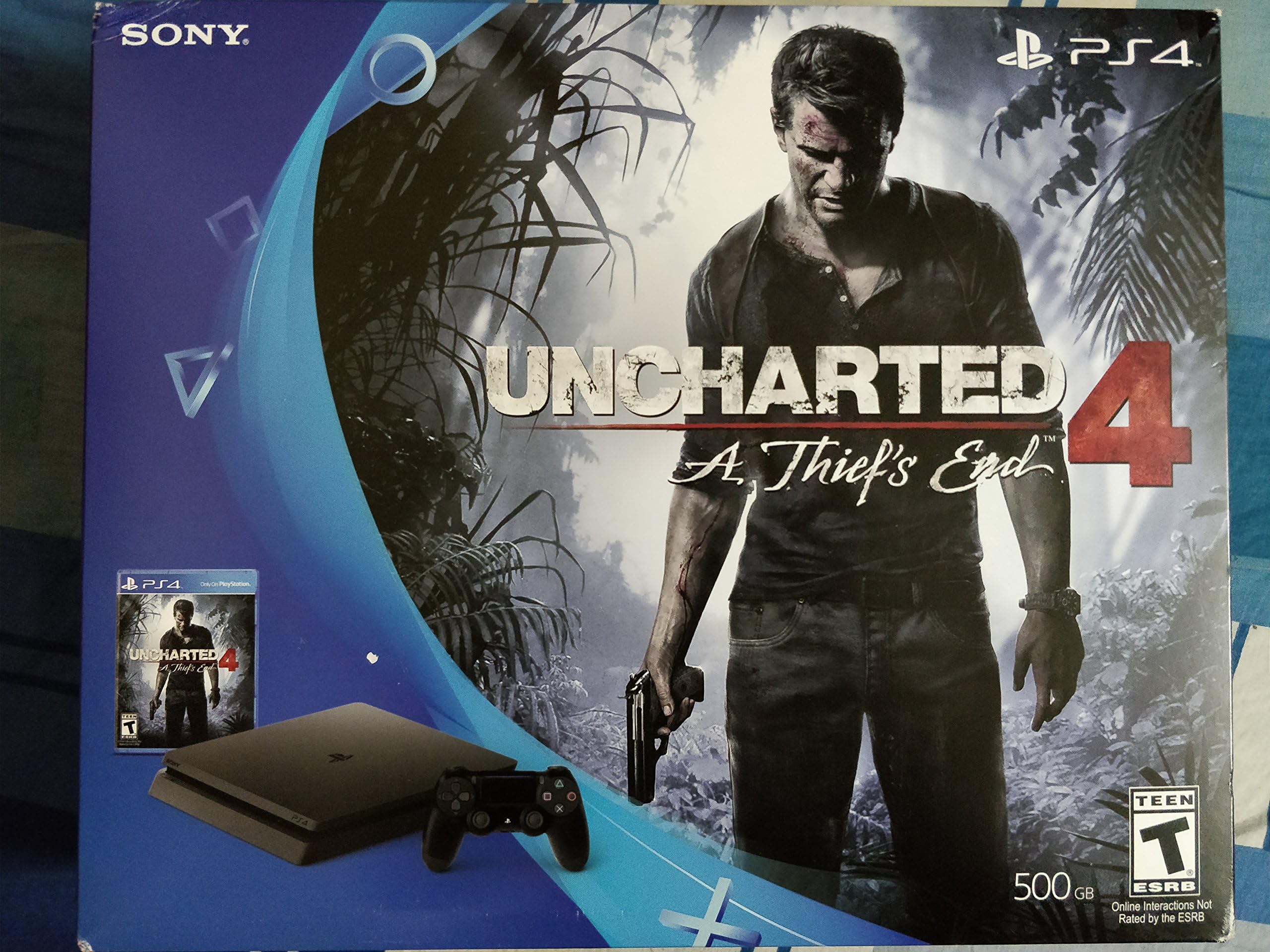 Sony PS4 500 GB Slim Gaming Console(Free Game: Uncharted 4: a Thief's End)