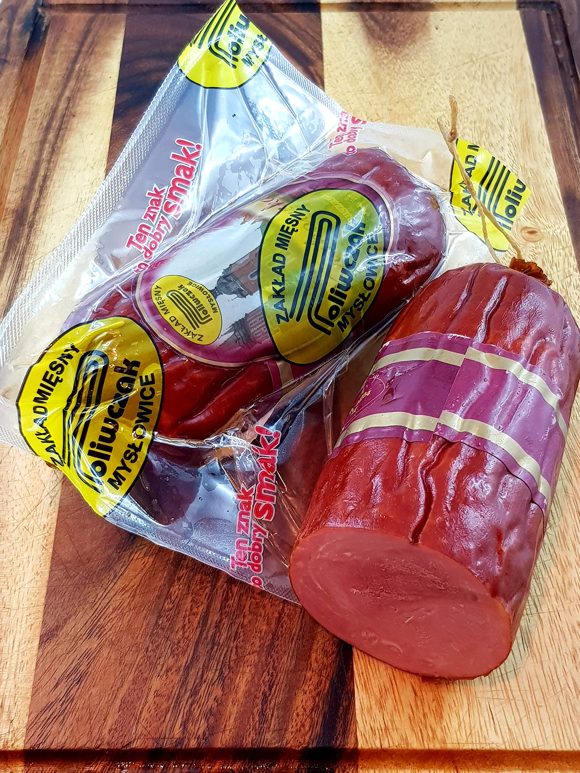 Original Polnische Krakauer Wurst trocken von Poliwczak Stück ca. 480g. Krakowska sucha.