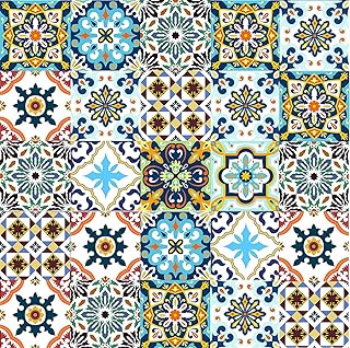 25Pcs Decorative Tile Stickers, 4x4Inches Vinyl Self Adhesive Removable Waterproof, Peel and Stick Backsplash Walls Stickers for Kitchen,Stick on Wall Tiles