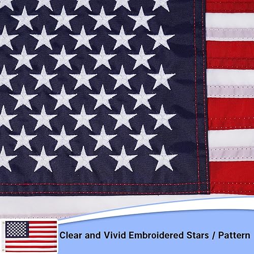 Miniatura 3 de Deluxe - Bandera estadounidense de 4 x 6 pies, resistente a desgarros, de nailon hilado súper resistente 420D de 4 x 6 pulgadas, bandera