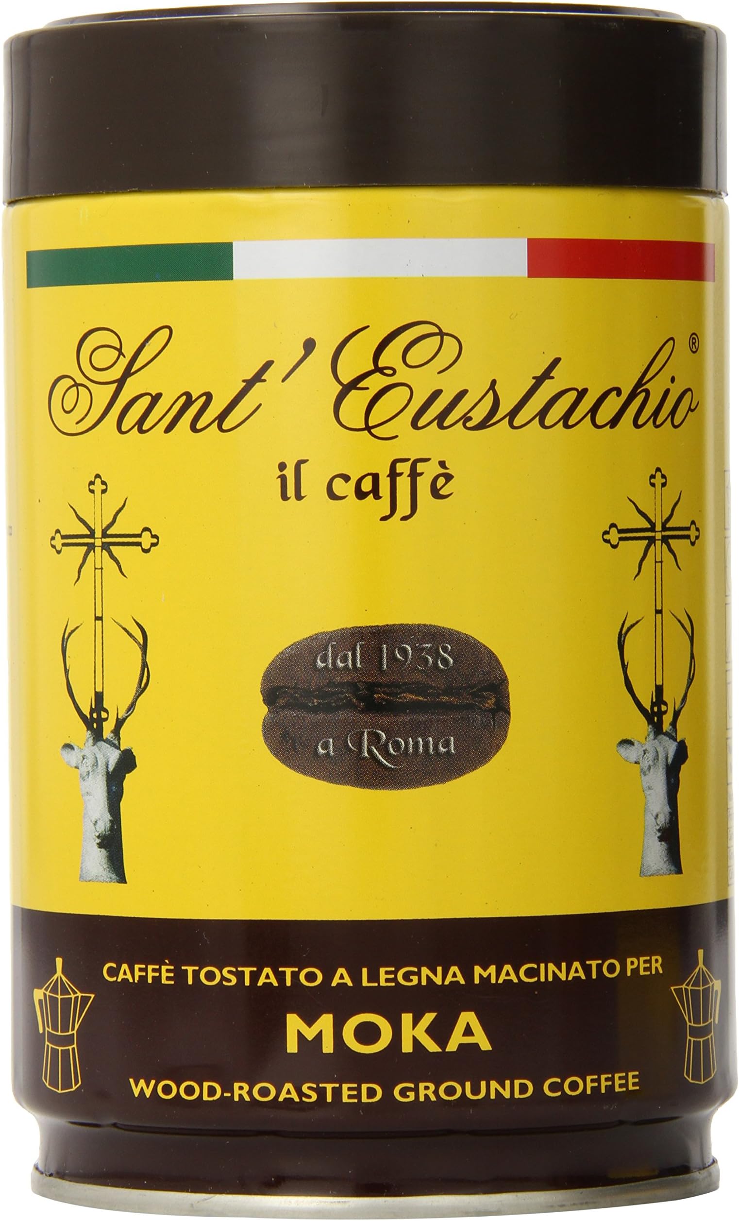 Sant Eustachio Ground Coffee in Can, Moka, 8.8 Ounce