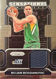 NEW 2021-22 Panini PRIZM Basketball BOJAN BOGDANOVIC Game Worn JERSEY PATCH Card - Utah Jazz