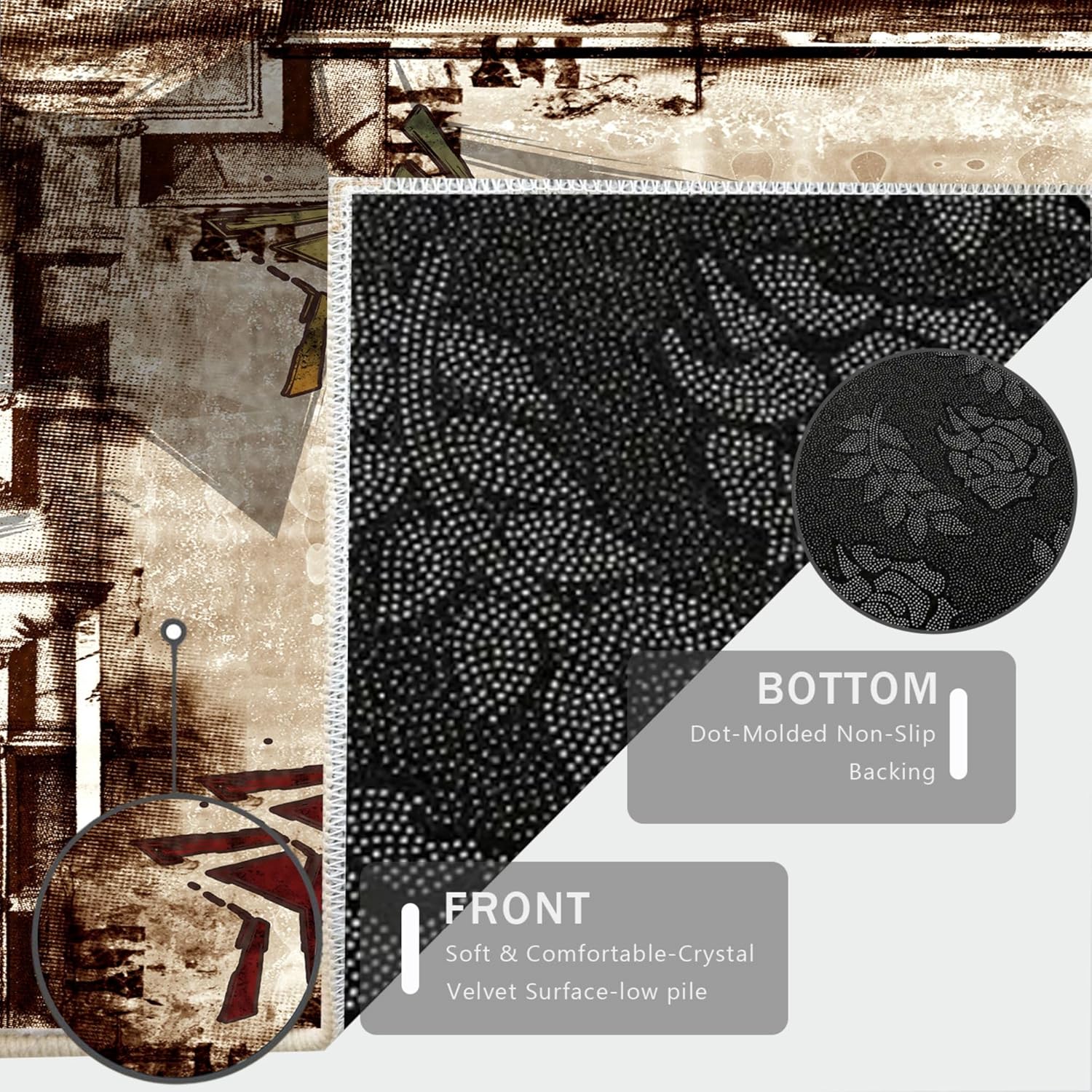 Rusty Stars Long Hallway Rug 2x6ft Retro Native Texas Star Runner Rug Kitchen Washable Rugs Runners Indoor Non Skid Runner Carpet for Entrance Living Room Hallway Bathroom Rug