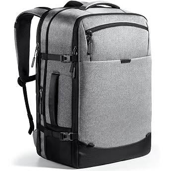 Inateck 38.5-46.2L Travel Backpack Expandable Hand Luggage Backpack Grey