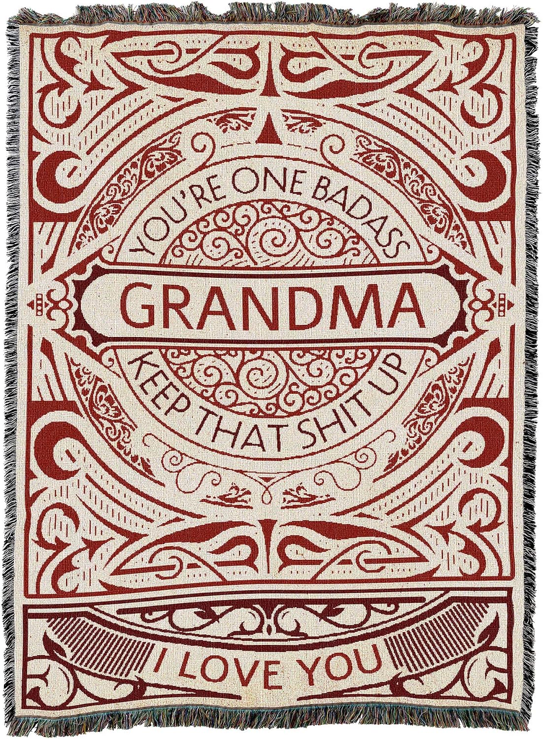 Pure Country Weavers You're One Grandma Blanket - Gift Tapestry Throw Woven from Cotton - Made in the USA (72x54)